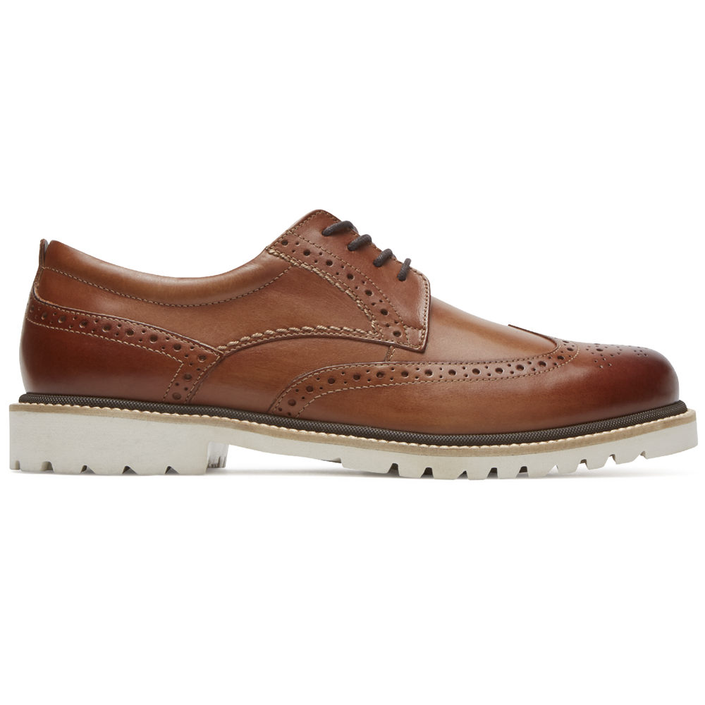 Rockport Singapore Mens Dress Shoes - Marshall Wingtip Brown - ZA8625930